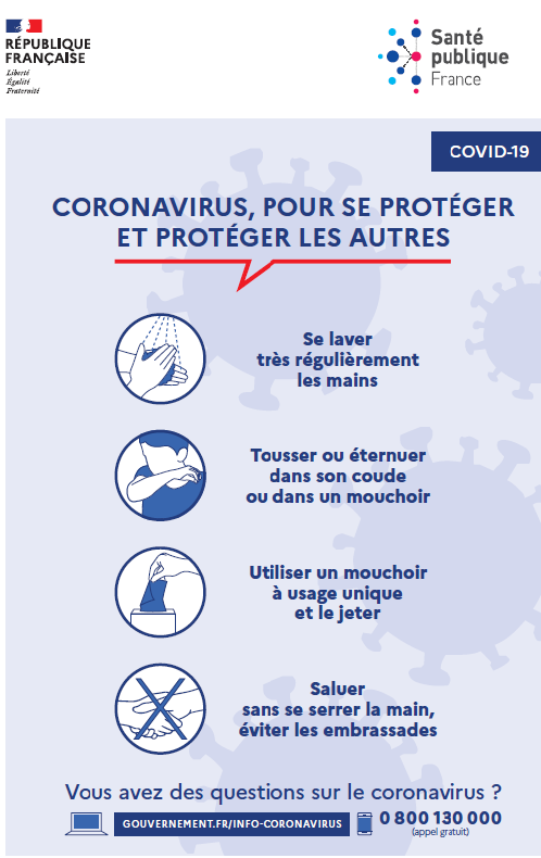 CORONAVIRUS gestes barriere